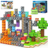 Magworld Magnetic Blocks 100PCS  Magnetic Building Cubes Crystal Mine Cave Inspired Playset