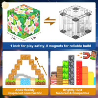 Magworld 120PCS Magnetic Blocks Build Mine Magnet World Hawaii Tribe Set Travel Toys