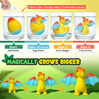 Dinosaur Hatching Surprise Eggs for Kids - 6 Pack Dinosaur Toys for Boys and Girls, Easter Basket Stuffers