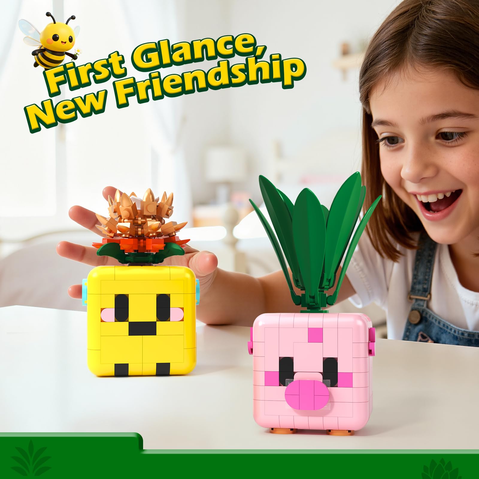 Botanicals Plants Building Blocks, Compatible with Botanicals Flowers, Creative Desk Decor for Teens Adults