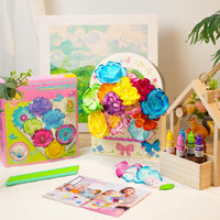 DIY Flower Craft Kits, Magic Dyeing Florist Bouquet Maker Art Supplies Arts and Crafts for Kids
