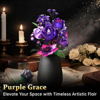 Gothic Rose Bouquet Building Set, Compatible with Lego Flowers, Halloween Botanical Collection for Home Decor,