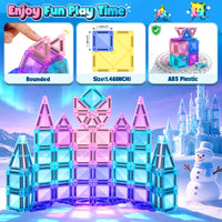 Magnetic Tiles Toddler Toys Travel Essential Games Magnet Building Blocks 36 PCS STEM Sensory Educational Toys