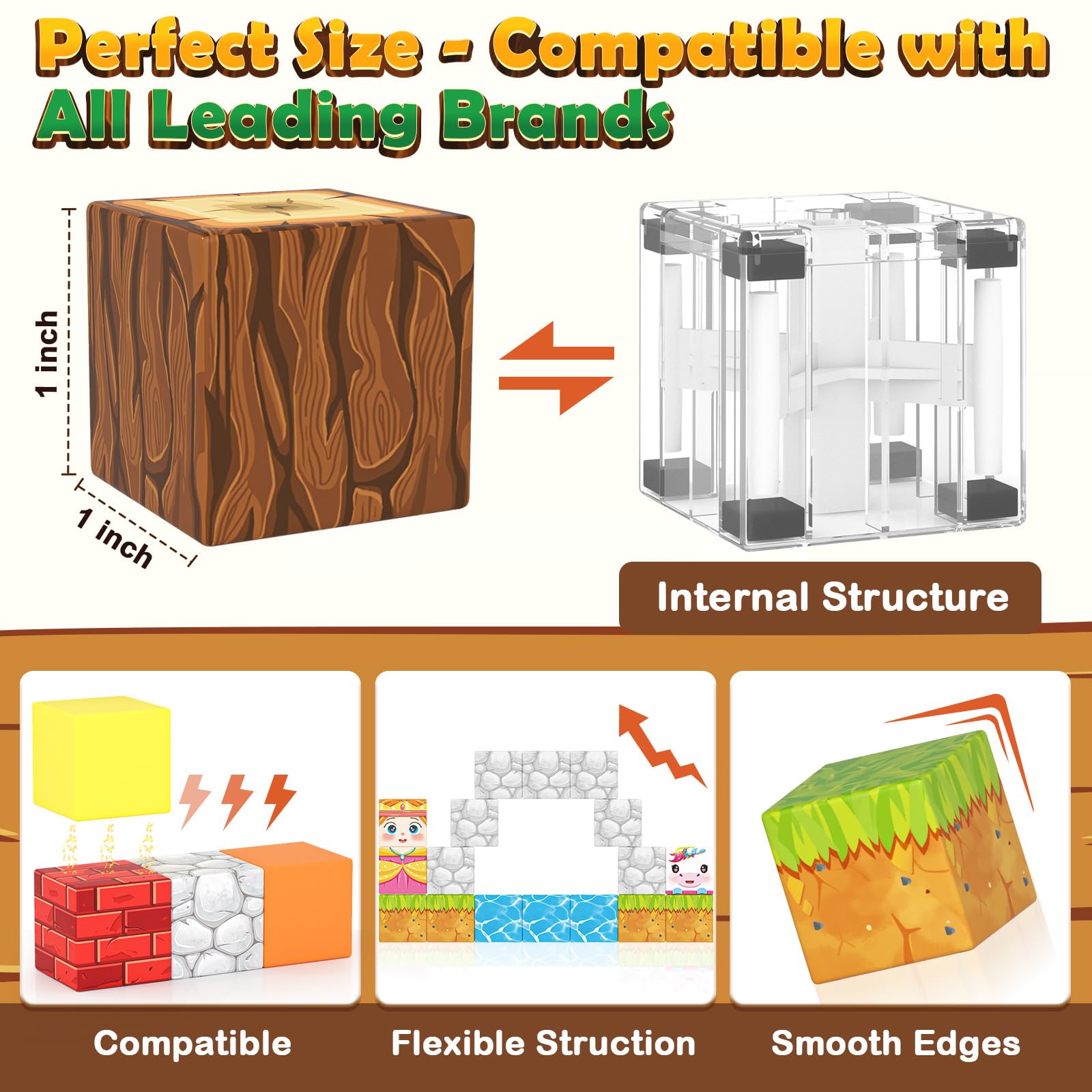 Magworld 84 PCS Magnetic Blocks - Build Mine Magnet World STEM Sensory Toys for Toddlers Classroom Must Haves