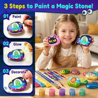 Rock Painting Craft Kits Glow in The Dark Rock, Arts and Crafts for Kids 6+