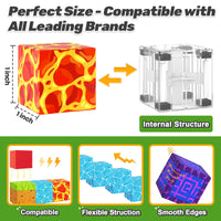 138 PCS Magworld Magnetic Cubes Magic Portal Blossom and Dinosaur 2 in 1 Set-Coodoo