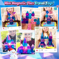 Magnetic Tiles Toddler Toys Travel Essential Games Magnet Building Blocks 36 PCS STEM Sensory Educational Toys