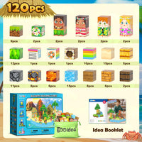 Magworld 120PCS Magnetic Blocks Build Mine Magnet World Hawaii Tribe Set Travel Toys