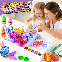 DIY Flower Craft Kits, Magic Dyeing Florist Bouquet Maker Art Supplies Arts and Crafts for Kids