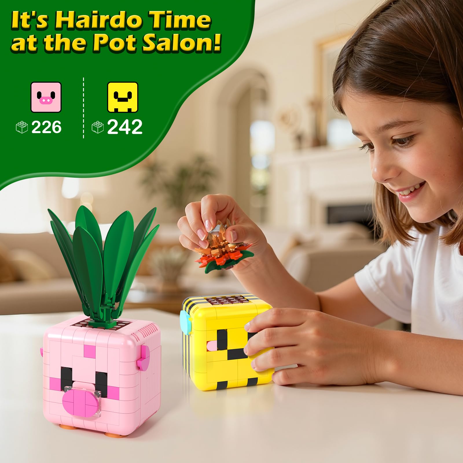 Botanicals Plants Building Blocks, Compatible with Botanicals Flowers, Creative Desk Decor for Teens Adults
