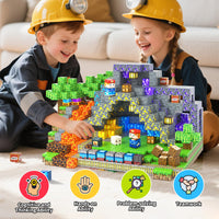 Magworld 200PCS Magnetic Blocks STEM Sensory Toys with Magnet Board
