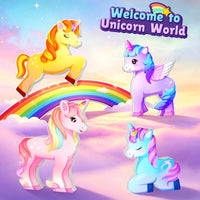 Magnetic Tiles Unicorn Toys for Girls Kids, Princess Magnetic Blocks Castle