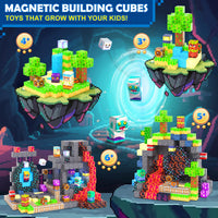 Magworld 150PCS Magnetic Blocks Toddler Outdoor Toys STEM Construction Building Blocks Toy