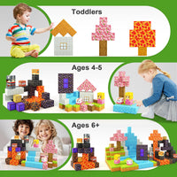 138 PCS Magworld Magnetic Cubes Magic Portal Blossom and Dinosaur 2 in 1 Set-Coodoo