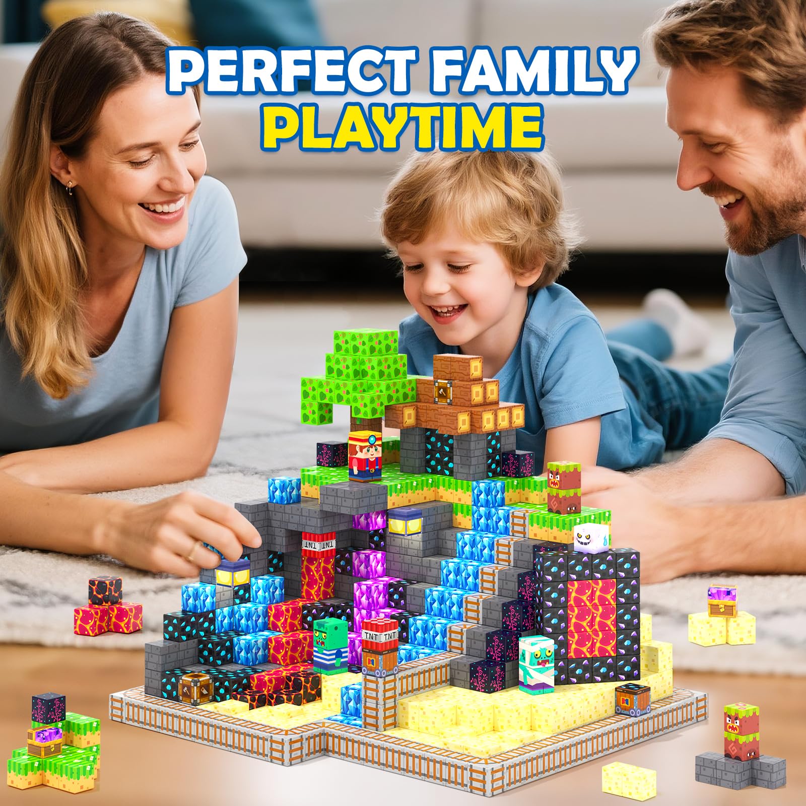 Magworld 100 PCS Magnetic Blocks Toddler Outdoor Toy STEM Construction Building Blocks