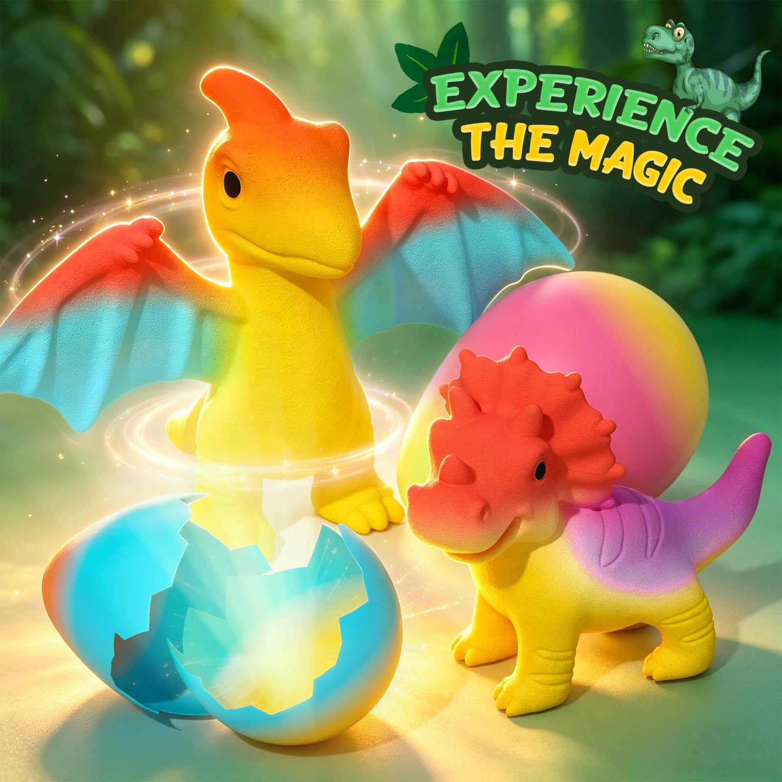 Dinosaur Hatching Surprise Eggs for Kids - 6 Pack Dinosaur Toys for Boys and Girls, Easter Basket Stuffers