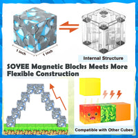 168 PCS Magworld Magnetic Cubes Games Castle, Lava Kingdom, and Mine Set 3 in 1 Toys-Soyee