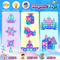 Magnetic Tiles Toddler Toys Travel Essential Games Magnet Building Blocks 36 PCS STEM Sensory Educational Toys