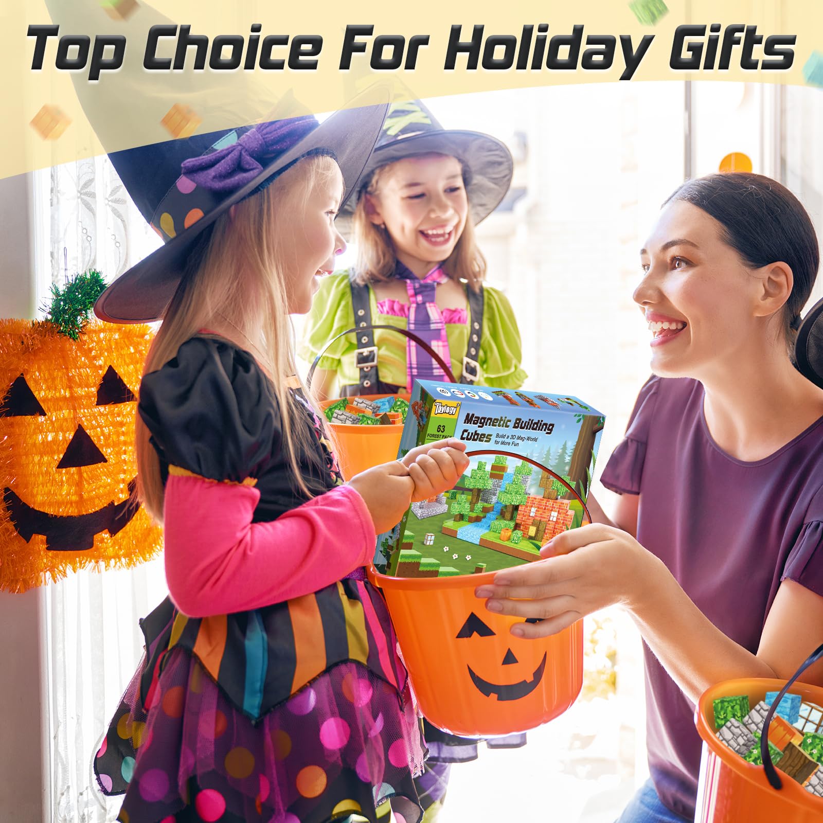 111 PCS Magworld Magnetic Cubes Forest and Pumpkin 2 in 1 Building Blocks