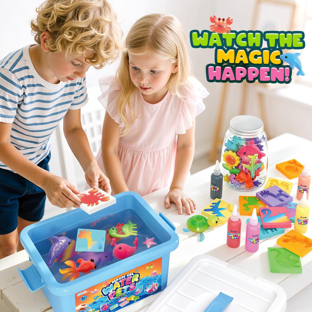 Magic Water Elf Toy Kits, DIY Squishy Making Kits Crafts for Kids 4-8 Ages