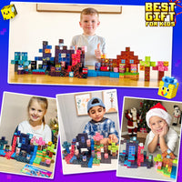 300PCS Magnetic Blocks, Build Mine Magnet World Set, Stacking Magnetic Building Cubes for Kids STEM Montessori Toys