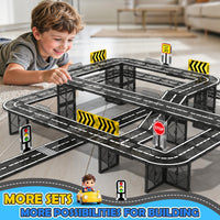 Magnetic Tiles Road Expansion Pack 42 PCS, STEM Magnetic Building Blocks for Kids, Educational Montessori Sensory Toys