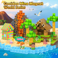 Magworld 120PCS Magnetic Blocks Build Mine Magnet World Hawaii Tribe Set Travel Toys