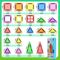 Mini Magnetic Tiles Travel Set with Case 40 PCS Toddler Travel Games for Car Rides & Restaurants