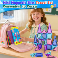 Magnetic Tiles Toddler Toys Travel Essential Games Magnet Building Blocks 36 PCS STEM Sensory Educational Toys