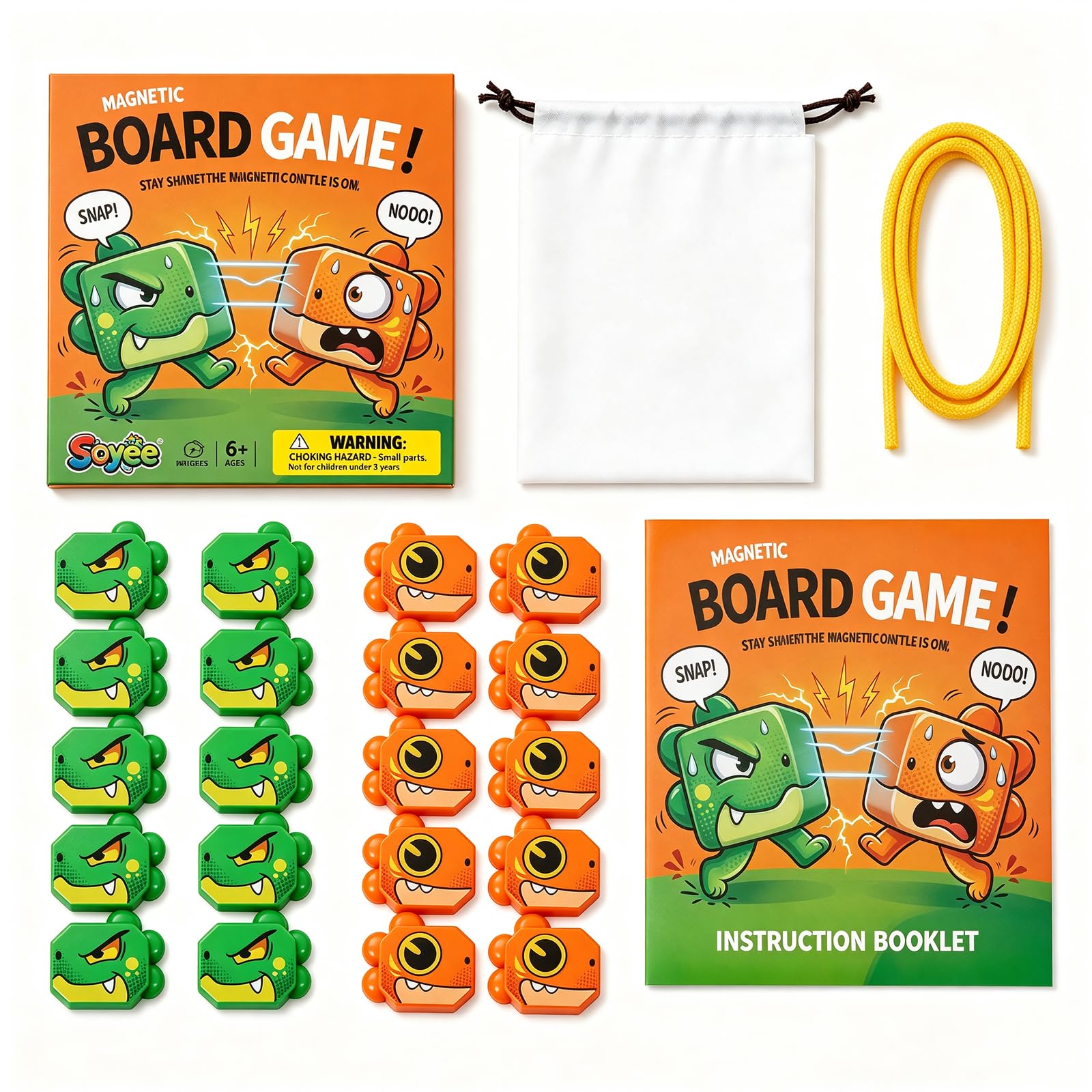 Magnet Game, Dinosaur Magnetic Strategy Game for Kids & Adults, Travel Game