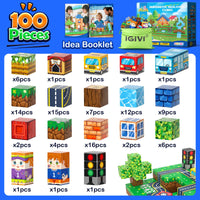 Magworld 100PCS Magnetic Blocks - Build Mine Magnet World Road Set,
