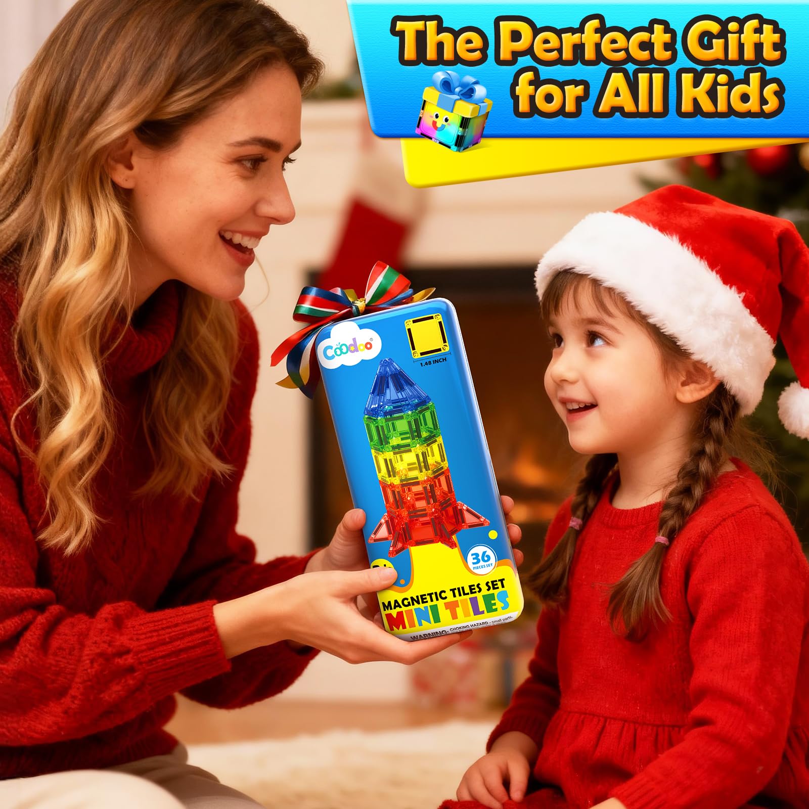 Magnetic Tiles Travel Essential Toys Mini Travel Toddler Set, 36PCS Magnetic Blocks Building Kids Toys