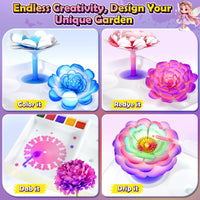 DIY Flower Craft Kits, Magic Dyeing Florist Bouquet Maker Art Supplies Arts and Crafts for Kids