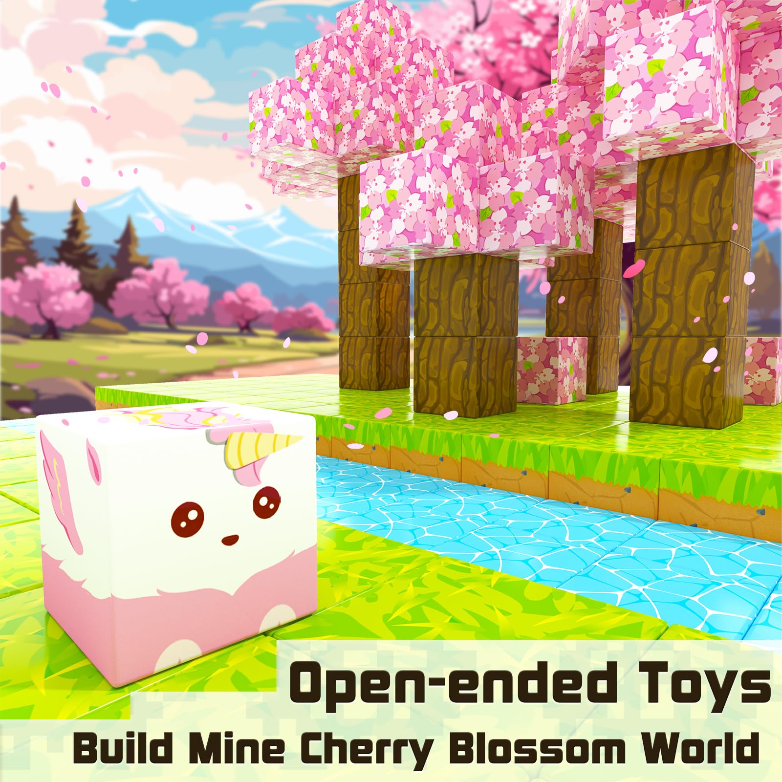 138 PCS Magworld Magnetic Cubes Magic Portal Blossom and Dinosaur 2 in 1 Set