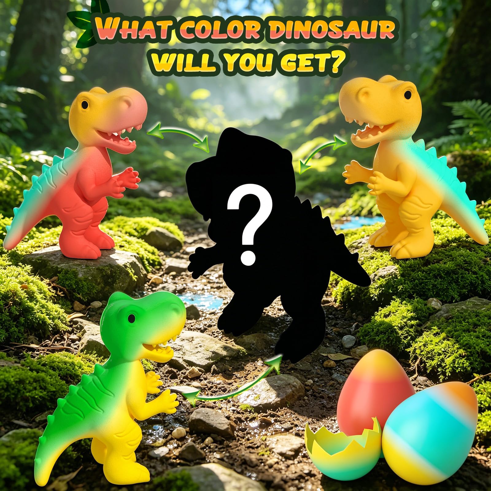 Dinosaur Hatching Surprise Eggs for Kids - 6 Pack Dinosaur Toys for Boys and Girls, Easter Basket Stuffers
