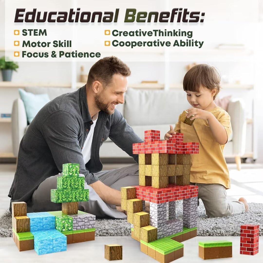 229 PCS Magworld Magnetic Cubes Forest, Pumpkin, Dinosaur and Panda Set 4 in 1 Building Blocks