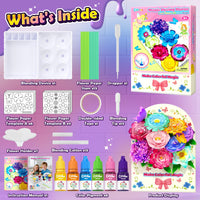 DIY Flower Craft Kits, Magic Dyeing Florist Bouquet Maker Art Supplies Arts and Crafts for Kids