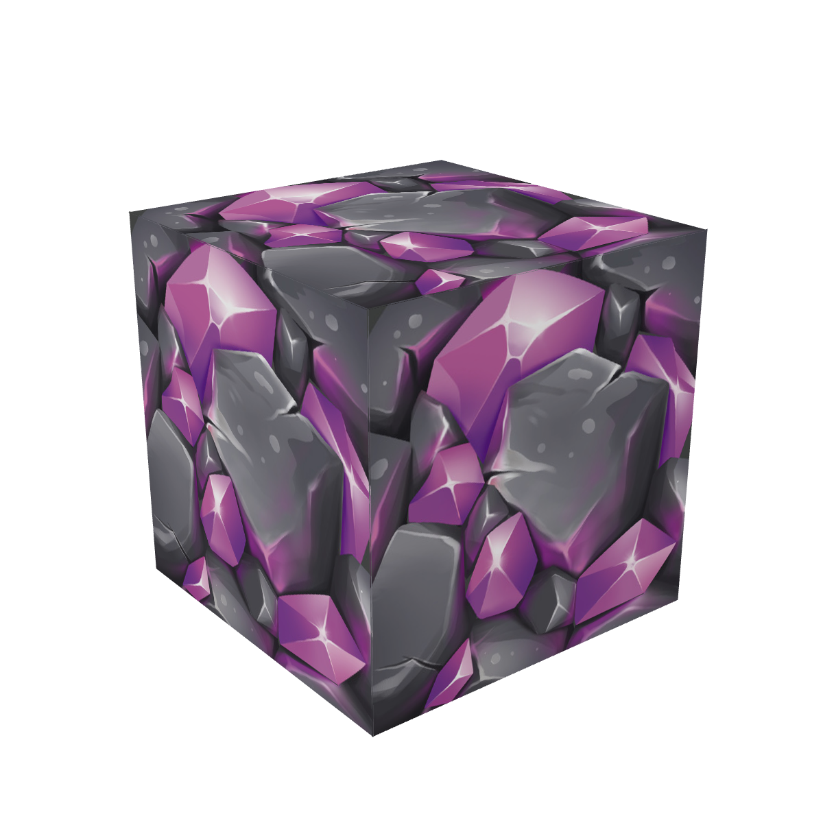 Rock with Purple Crystal MagWorld magnetic module
