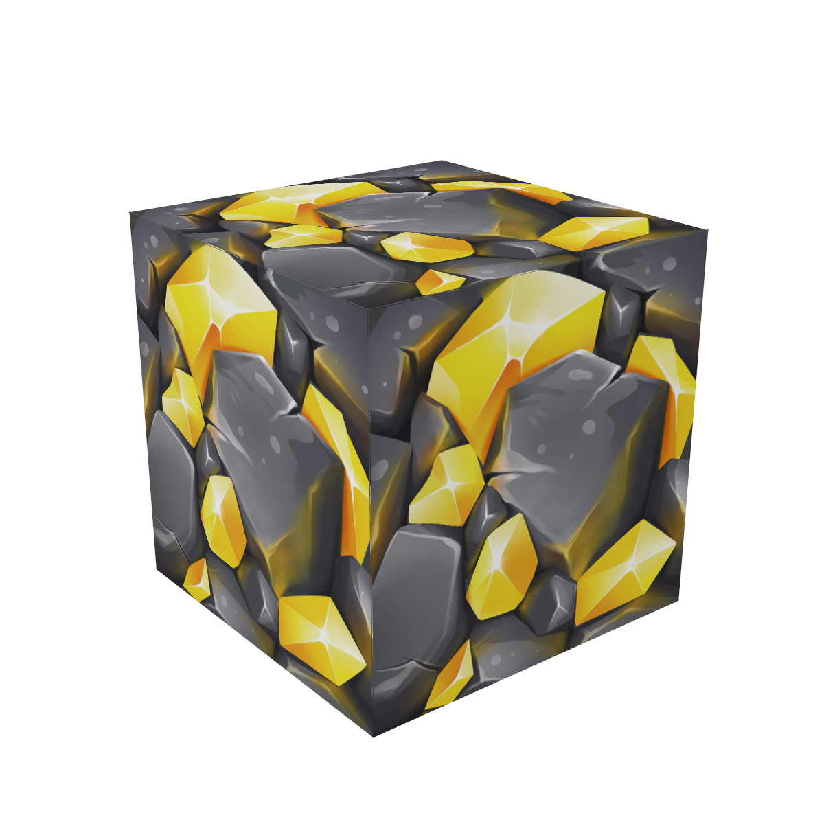 Rock with Yellow Crystal MagWorld magnetic module